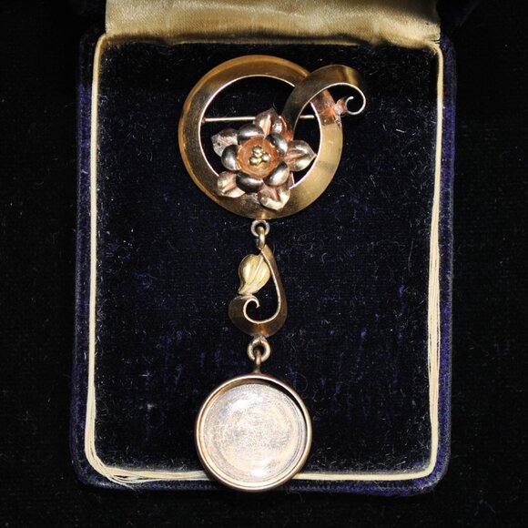 Jewelry - Vintage Dorsons 12k Gold-filled Empty Lapel Watch Flower Brooch